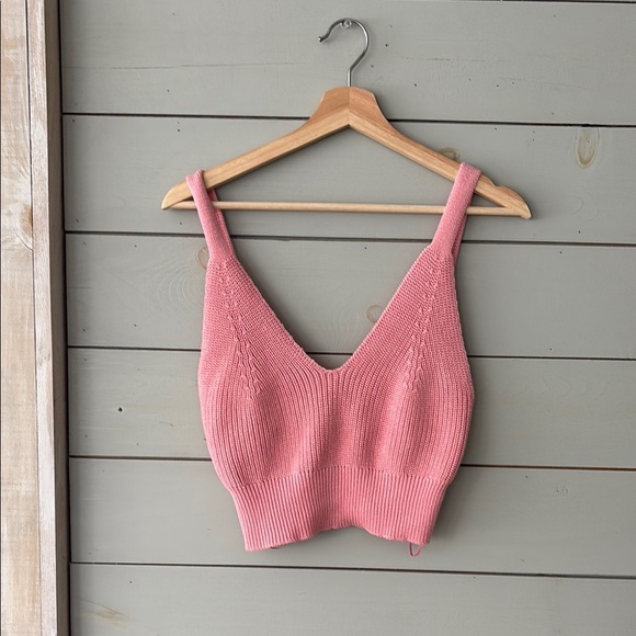 Pink Knit Crop Top - Picture 2 of 5